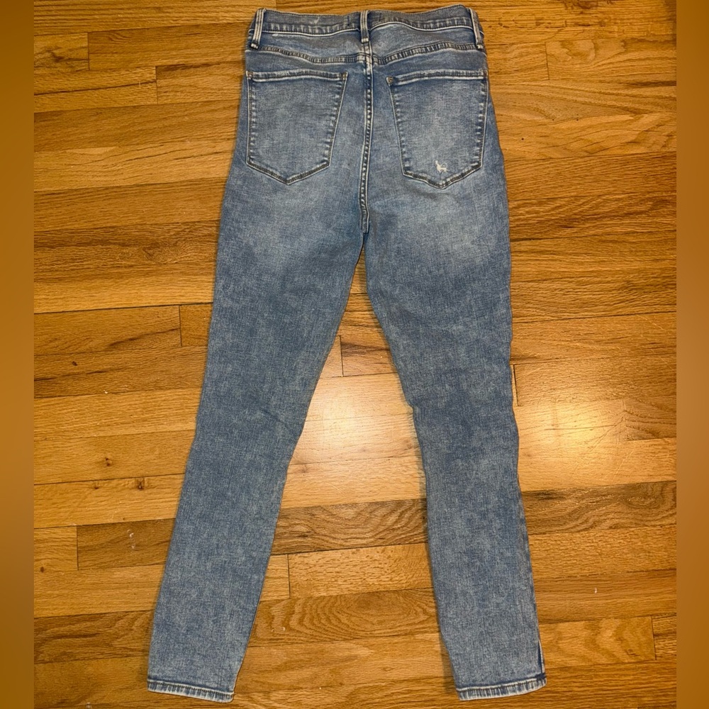 Abercrombie & Fitch Light Blue Ultra High Rise Skinny Jeans